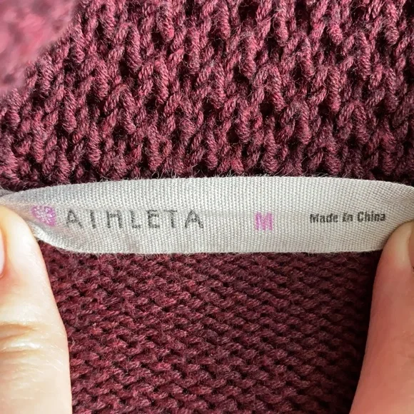 Athleta Breckenridge Maroon Turtleneck Sweater - Picture 4 of 6